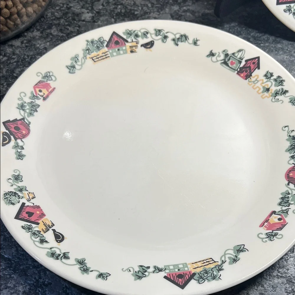 Corelle Dinner Plates. GARDEN HOME  - Set of 3. EXC CONDITION